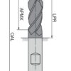 W-Materials Schaftfräser mit Kugelkopf