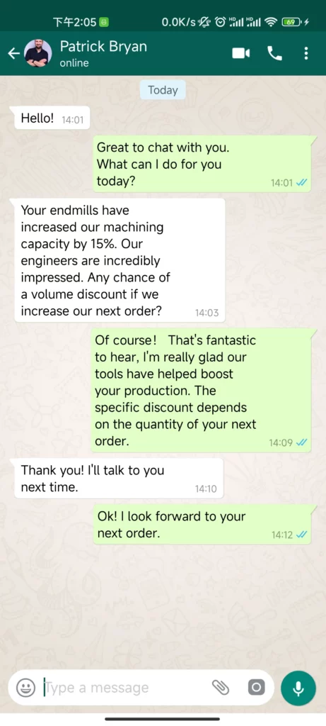 Chat with Customer